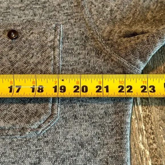 Levi's Fleece Long Sleeve Button Down Collar Shirt Jacket Grey Men’s Size Large - Picture 8 of 9